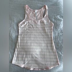 Lululemon Light Pink Stripe Tank Top